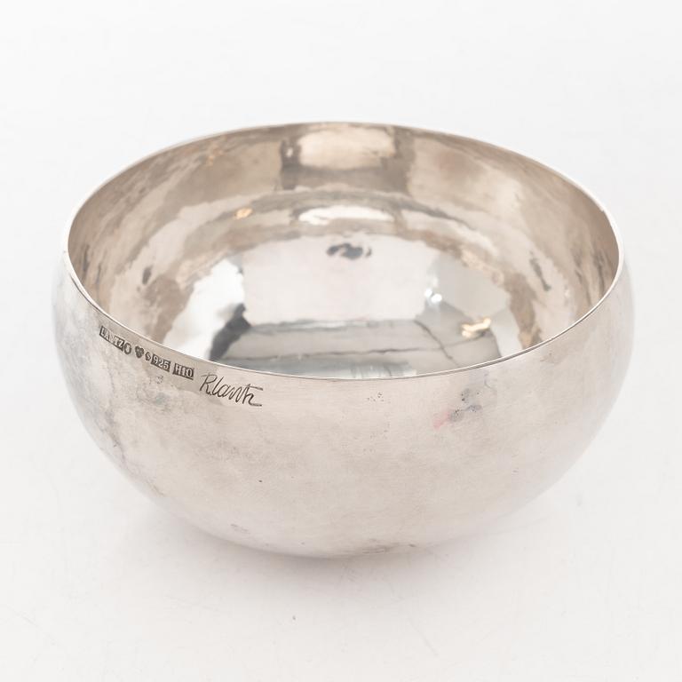 Roland Lantz, a silver bowl, Stockholm, 1982.