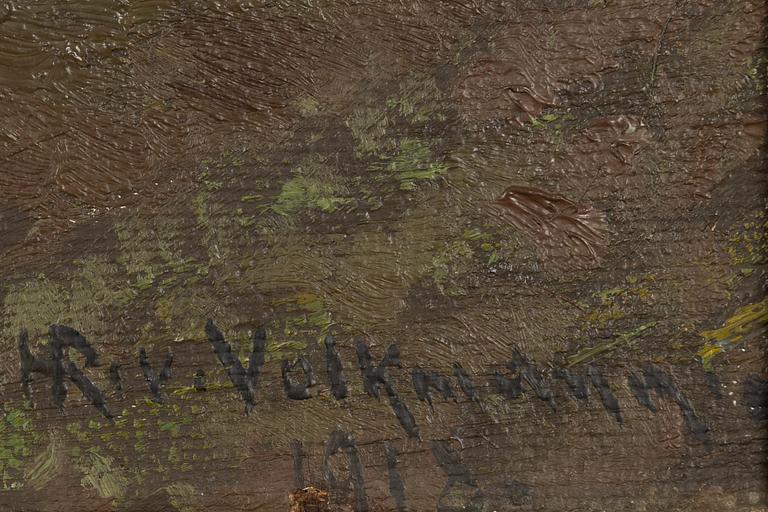Hans Richard von Volkmann, oil on canvas, signed and dated 1918.