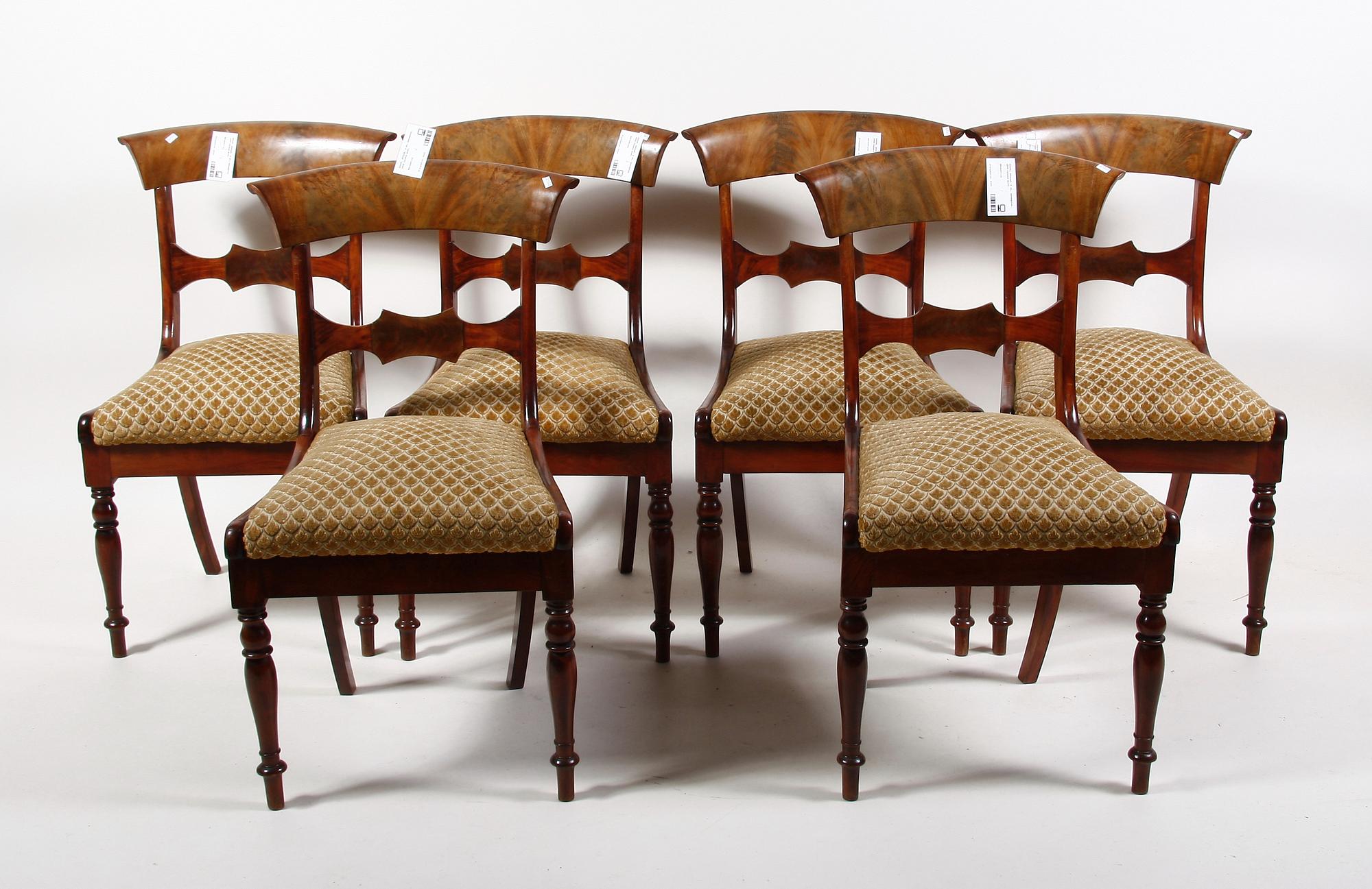 STOLAR, 6 st, senempire. 1800-talets mitt.