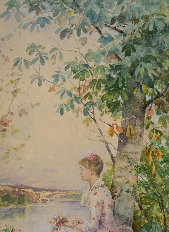 Anna Gardell-Ericson, Sitting young woman by the water.