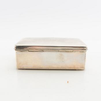 Cigarettskrin silver CG Hallberg Stockholm 1938.