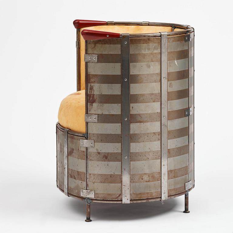 Mats Theselius, an "Älgskinnsfåtöljen" armchair, ed. 237/360, Källemo, Värnamo, post 1991.