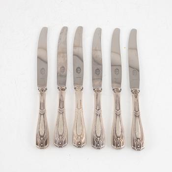 Cutlery service, 12 pieces, silver, Art Deco, first half of the 20th century.