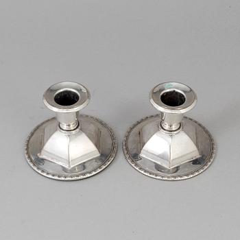 LJUSSTAKAR, ett par, silver, norska stämplar, 1900-talets andra hälft.