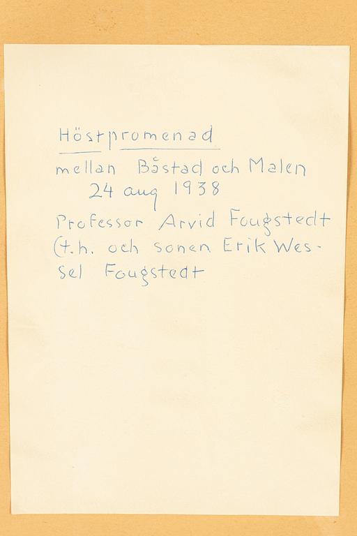 Arvid Fougstedt, "Höstpromenad" (Konstnären och sonen Erik).