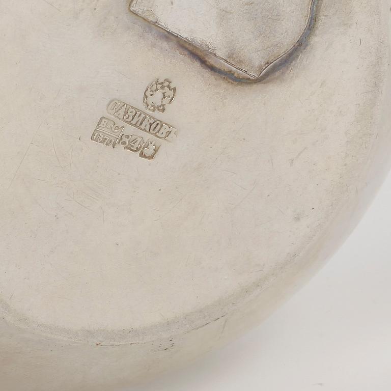 SKÅL, silver, Kejserliga hovleverantören, Pavel Fedorovich Sazikov, Moskva, 1871. Vikt ca 145 gram.