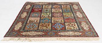 A figural Tabriz, c. 193 x 144 cm.