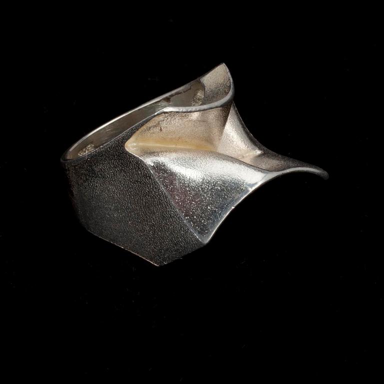 RING, silver, "Carina" Björn Weckström, Lapponia 1974.