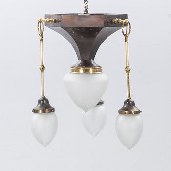 Taklampa, jugendstil, 1900-talets mitt.