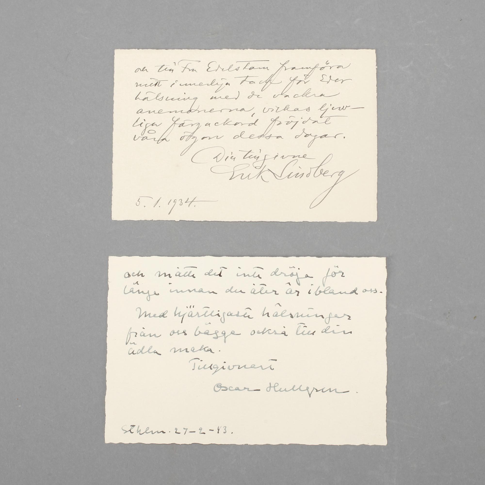 BREV MED AUTOGRAFER, 8 st, främst författaren Ernest Renan (1823-1892).