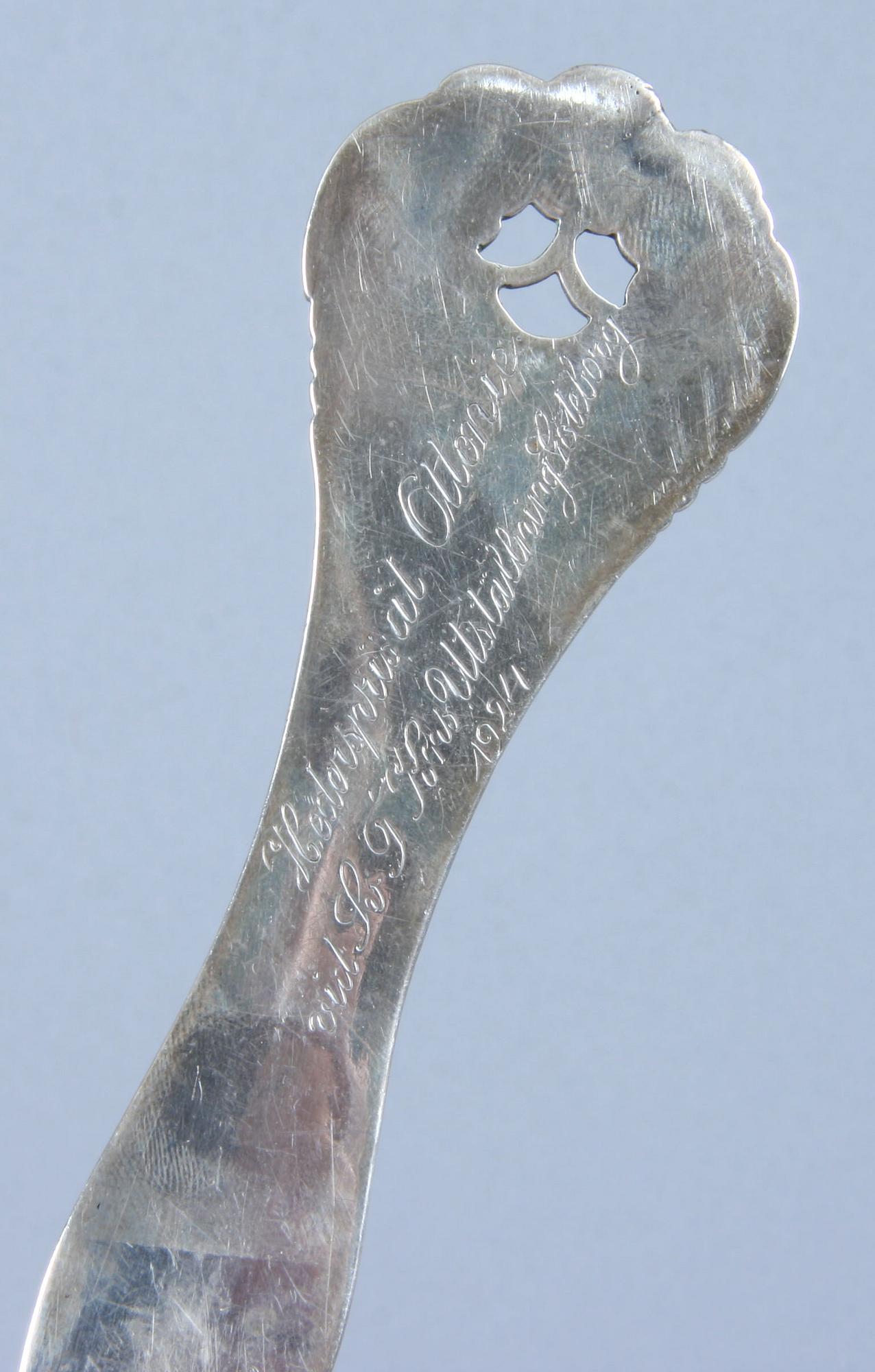 BREVKNIV, silver, imporstämplar, jugend, 1900-talets början.
