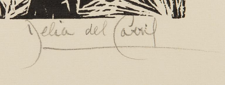 DELIA DEL CARRIL, woodcut 41/50, signed.