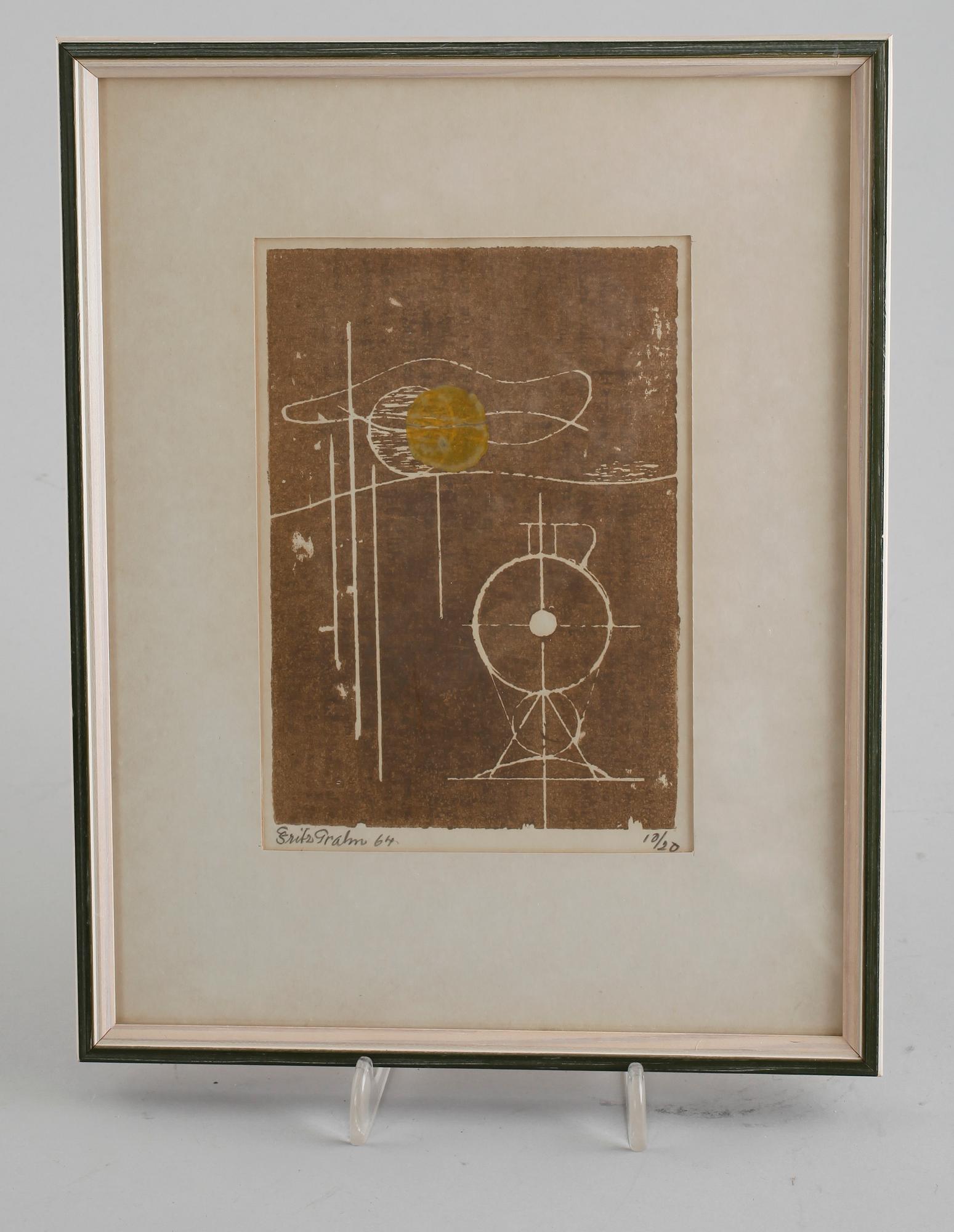 FRITZ GRAHN, 10 st, träsnitt, sign och daterade.