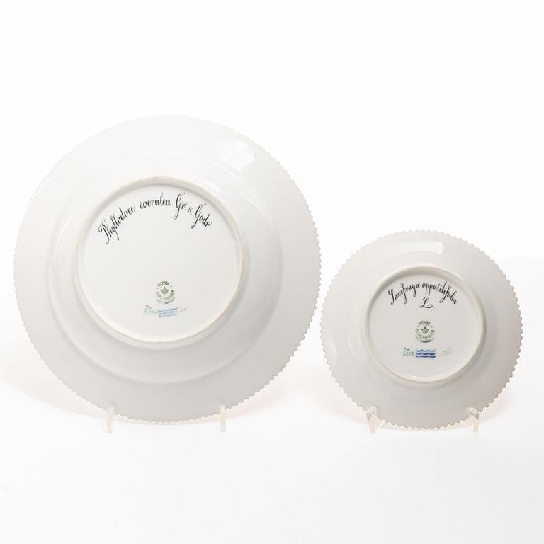 Royal Copenhagen, A group of four 'Flora Danica' plates/dishes, 20th century.