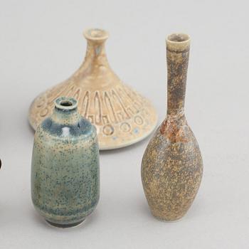 14 miniatures in stoneware, mid 20th century.