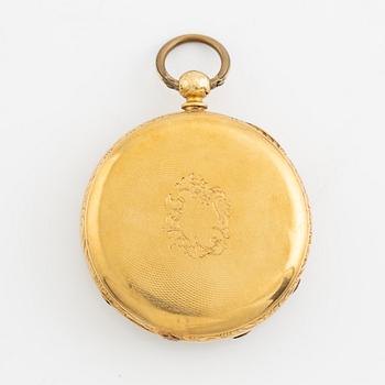 Fickur, 18K guld, 46 mm.