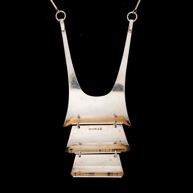 MIRJAM SALMINEN, NECKLACE, silver.  Kaunis Koru 1973.