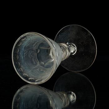 A cut and engraved goblet, 18th Century.