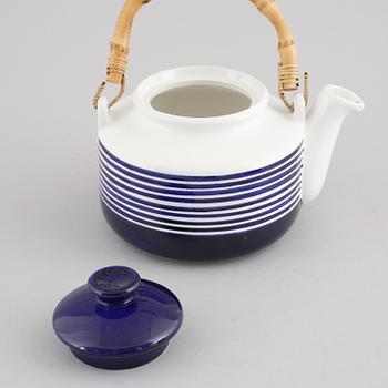 TESERVIS, porslin, Karin Björqvist, Gustavsberg, "Kobolt", 1900-talets andra hälft.