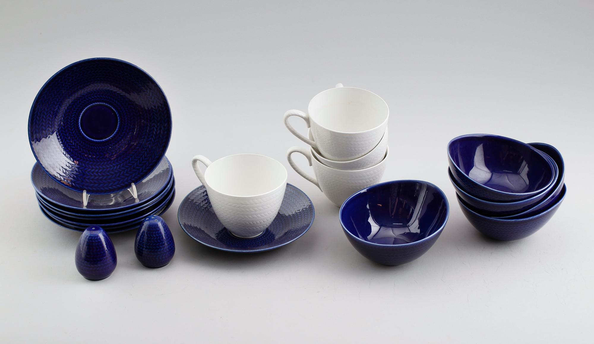 SERVISDELAR, porslin, Blå Eld, Rörstrand.