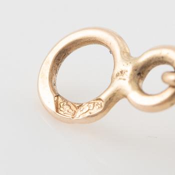 Necklace 14K gold with pearls and amethysts, Austria, Vienna.