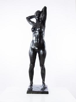 Gudmar Olovson, skulptur. Signerad. Numrerad. Gjutarstämpel. Brons, höjd 132 cm, längd 40 cm.