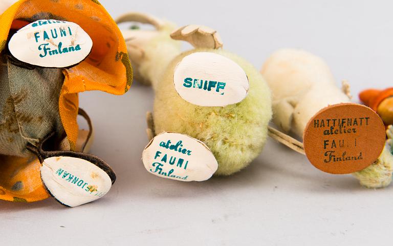 MUUMIHAHMOJA, 6 kpl, Atelier Fauni, 1950-/60-luku.