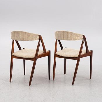 Kai Kristiansen, a set of four 'Pige' chairs and a dining table, Denmark, 1960's.