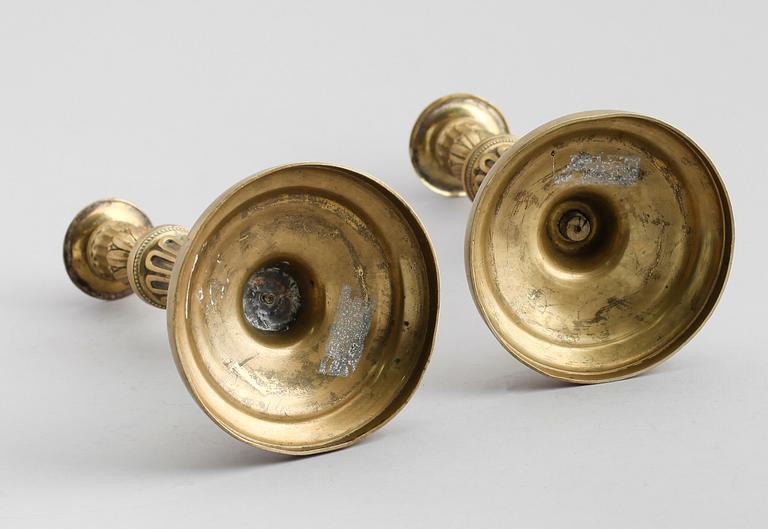 LJUSSTAKAR, 1 par, brons, Louis XVI, 1700-tal.