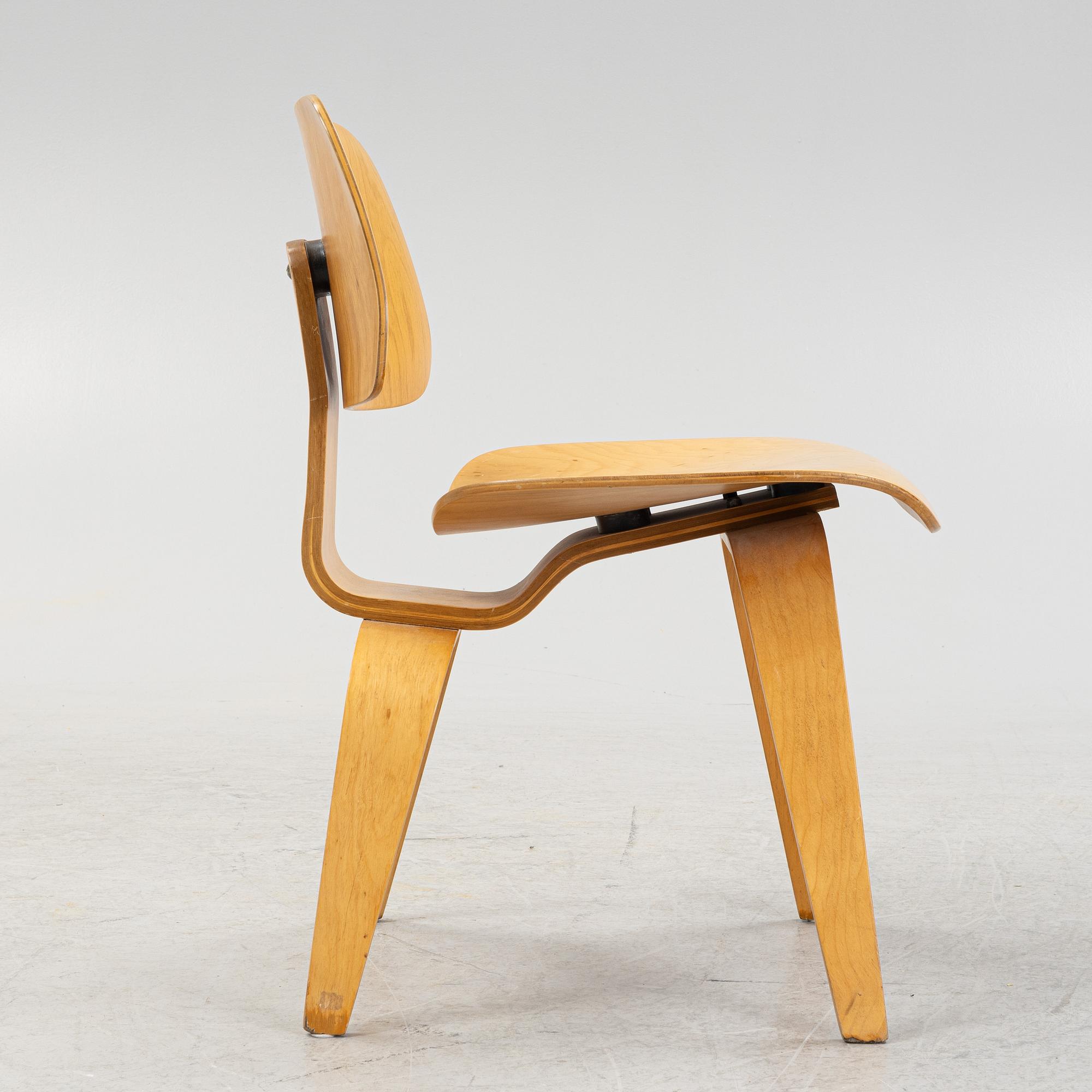 Charles and Ray Eames, a 'DCW' chair, likely for Herman Miller USA, 1950s.