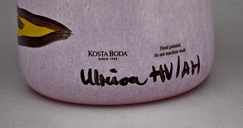 VAS, glas, Ulrica Hydman-Vallien, Kosta Boda, sign.