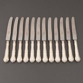 A 173-piece set of 'Chippendale' silver cutlery, Hopeakeskus, Hämeenlinna, Finland 1938-1947.