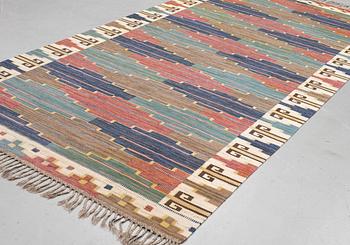 Märta Måås-Fjetterström, a carpet, "Blå heden", flat weave, ca 423 x 200 cm, signed AB MMF.