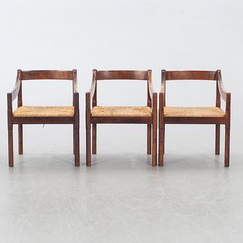 VICO MAGISTRETTI,  6 chairs, "Carimate", Italy.