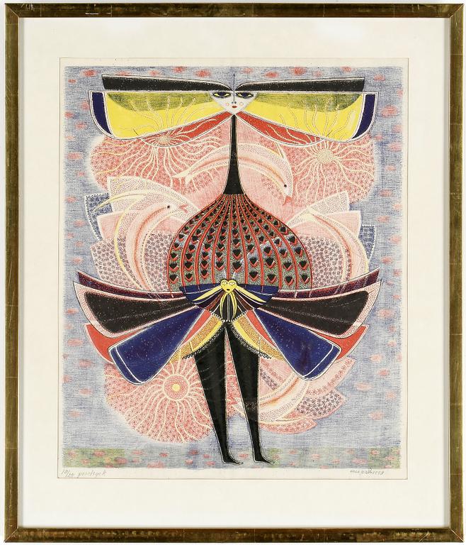 MAX WALTER SVANBERG, färglitografi, signerad och numrerad 10/25 provtryck.