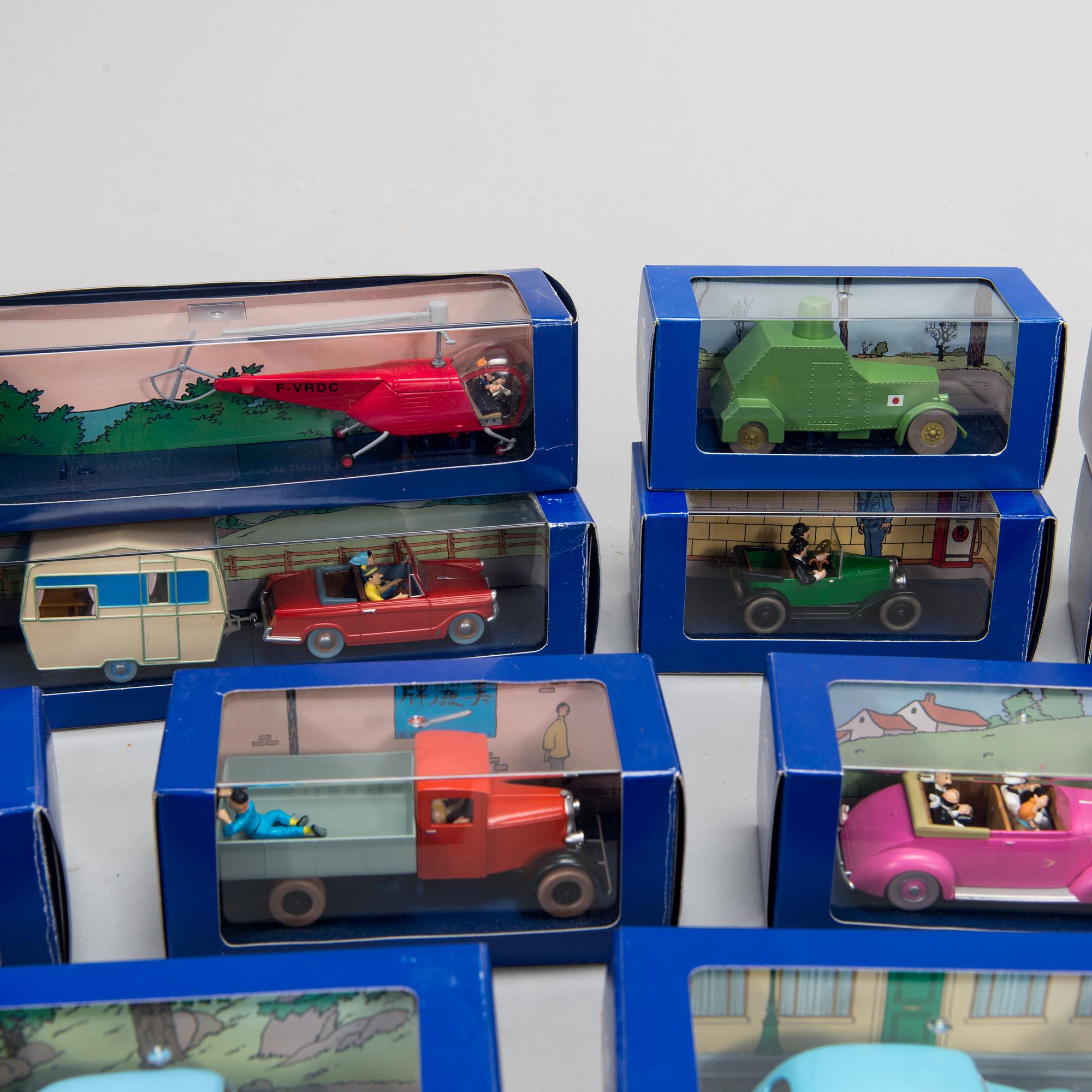 A 56-piece collection Tintin cars, Hergé-Moulinsart.