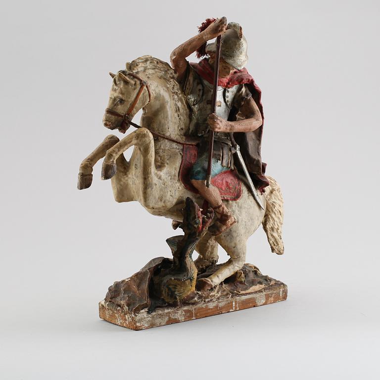 SKULPTUR, trä och gips, 1800-tal.