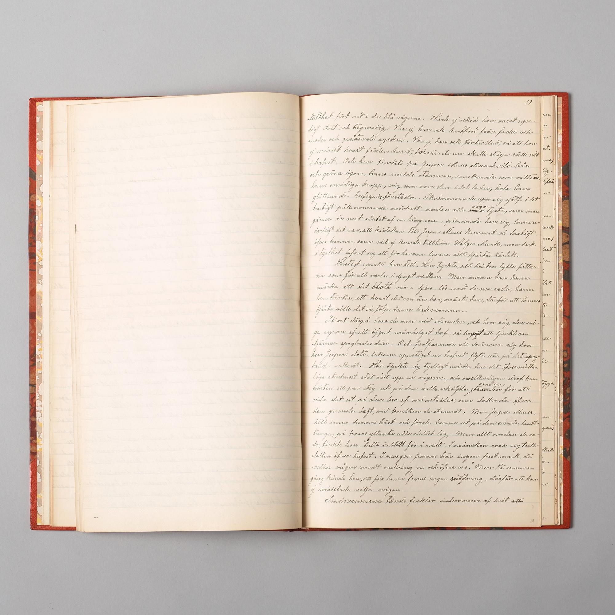 MANUSCRIPT, original by Selma Lagerlöf (1858-1940), "Kopparnageln".