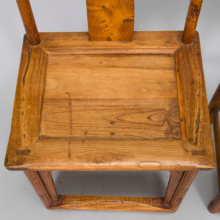 Six hardwood chairs. China. Qing dynasty. 19th century.