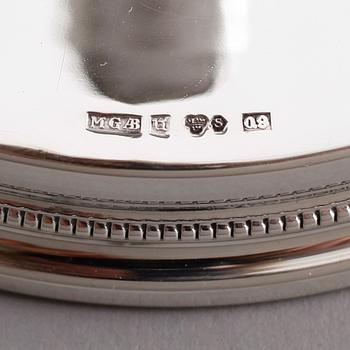 LJUSSTAKAR, 1 par, silver, MGAB, Uppsala, 1966.