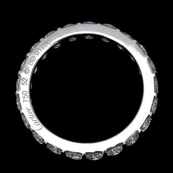 RING, Cartier, sk eternityring, briljantslipade diamanter, tot. ca 2.10 ct.