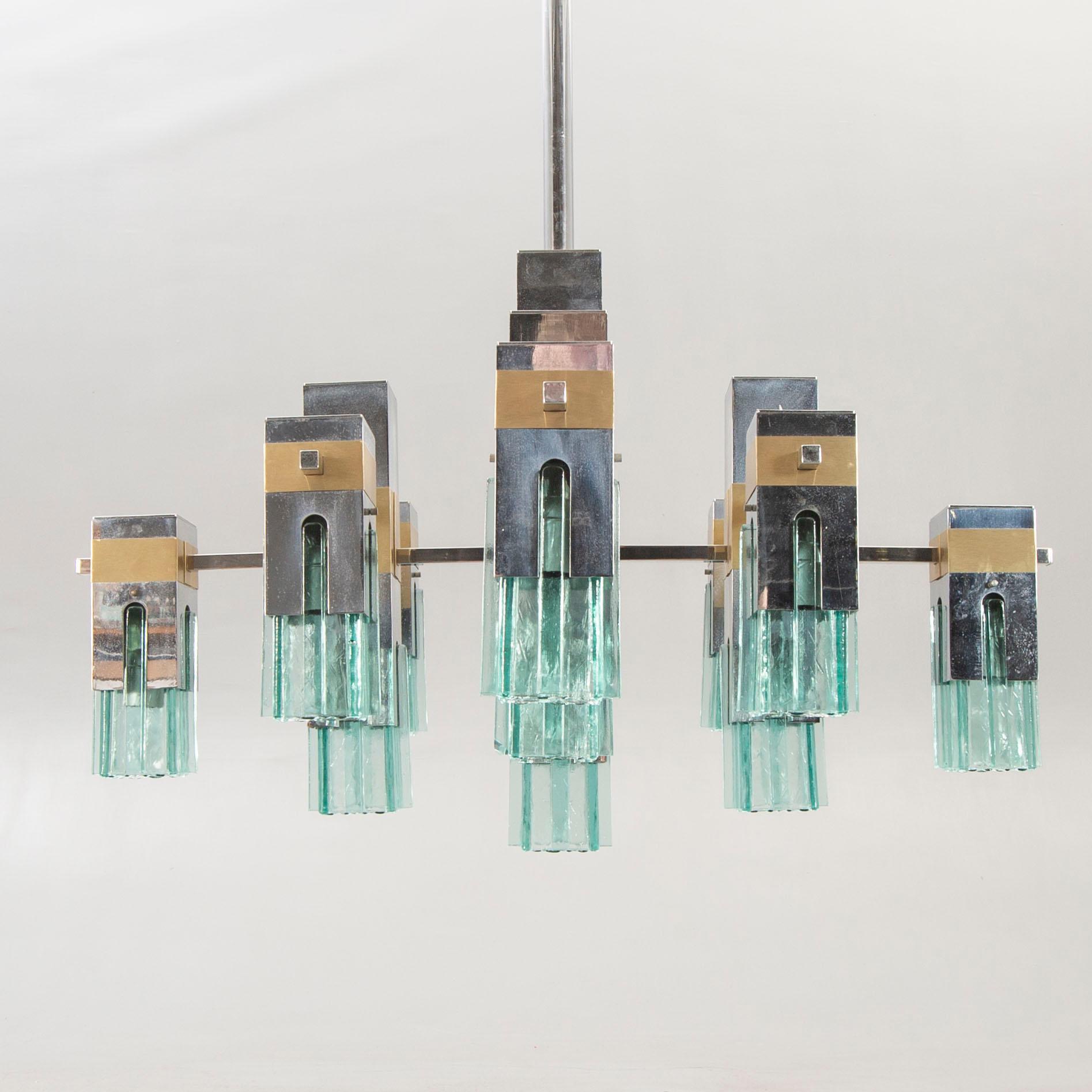 Ceiling lamp, Italy, 1960s-70s.