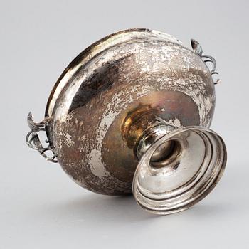 Lars Löfgren, Brännsvinsskål, silver, Hudiksvall (1797-1853).