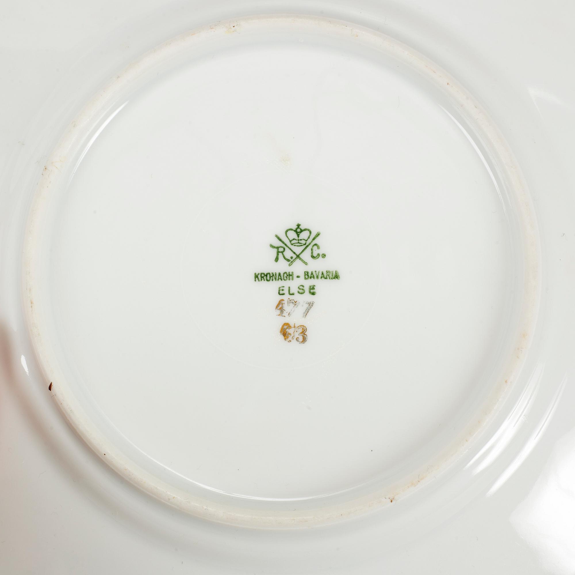 Service porcelain objects, Rörstrand and Rosenthal, 20th century (50 pieces).