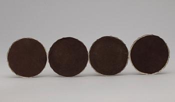 LJUSSTAKAR, två par, silver, Wilhelm Binder, Tyskland, 1900-talets första hälft.