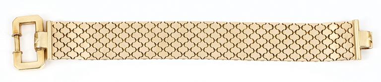 ARMBAND, 14 k guld, 1900-tal. Totalvik ca 64 gram.
