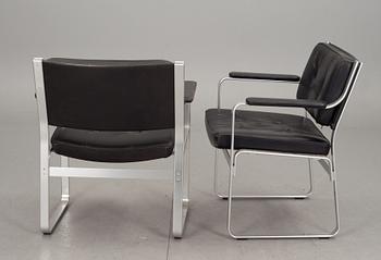 KARMSTOLAR, 3 st, "Mondo", Karl-Erik Ekselius för JOC Möbler.