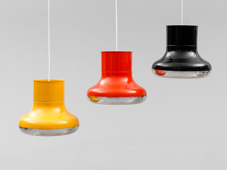 TAKLAMPOR, 3 st, Hemi, 1900-talets andra hälft. Höjd 25 cm.