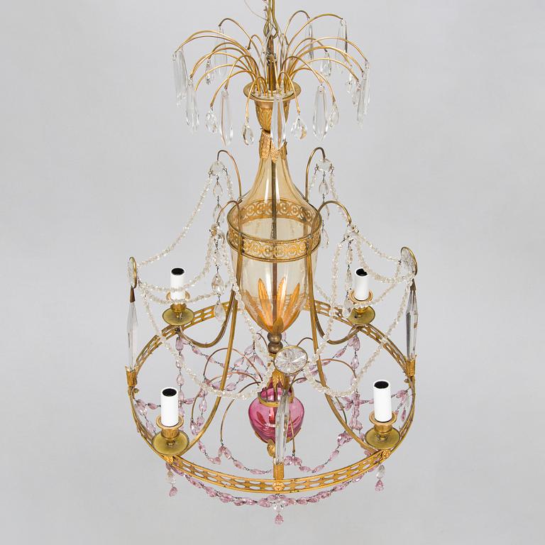 A late 18th-century chandelier, Saint Petersburg, Reign of Catherine the Great (1762-1796).