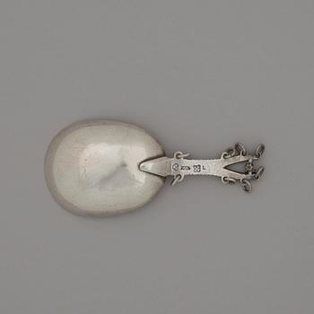 Olof Löfvander d ä, sked med ringhängen, silver, Luleå 1769.